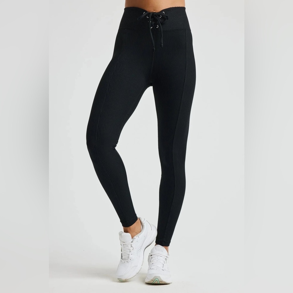 Year of Ours Black RIBBED FOOTBALL LEGGING